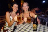 Greta and Anna with some Lion beer