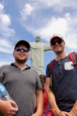 Matt and Ben at the Christ the Redeemer statue, Rio de Janeiro