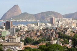 View of Sugar Loaf Mountain (and a favela) from Parque das Ruinas, Rio de Janeiro